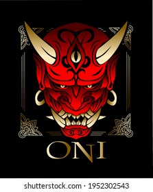 oni is mean demon illustration design for sukajan is mean japan traditional cloth or t-shirt,Embroidery Men T-shirts Summer Casual Short Sleeve Hip Hop T Shirt Streetwear