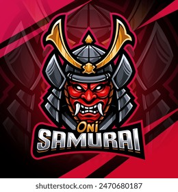 Oni samurai esport mascot logo design