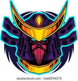 Oni Samurai-Kopfmaskottlogo