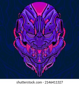 Oni samurai illustration vector robot artwork design