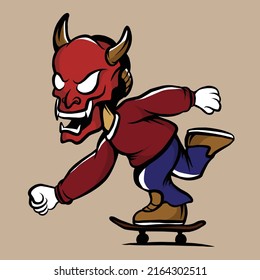 oni skate vector illustration made for advertising needs and so on