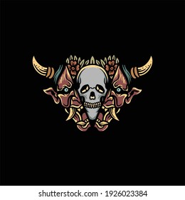 oni tattoo illustration vector design