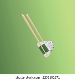 Onigiri 3D Model Illustration Simple