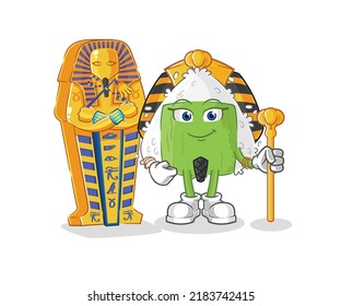 the onigiri ancient egypt cartoon. cartoon mascot vector