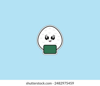 Onigiri cute icon vector design