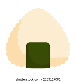 Onigiri in flat style isolated