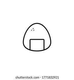 onigiri, food icon vector illustration