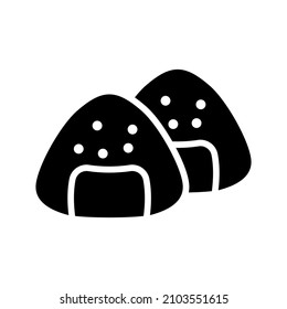 Onigiri icon isolated on white background