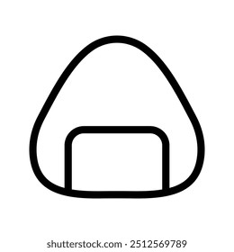 Onigiri icon. rice ball sign color editable