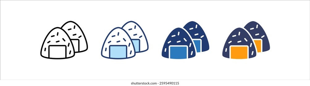Onigiri Icon Set Multiple Style Collection