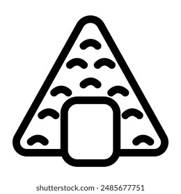 Onigiri icon symbol - Asian japanese kitchen made Onigiri vector symbol illustration