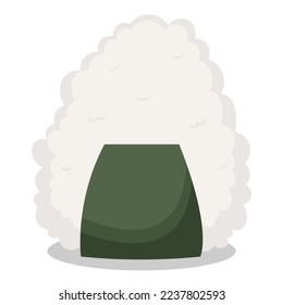 Onigiri is a Japanese dish. Vector illustration.
