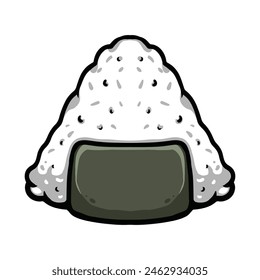 Onigiri japanese food vector cartoon illustration 