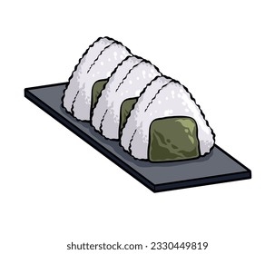 Onigiri japanese food vector illustration