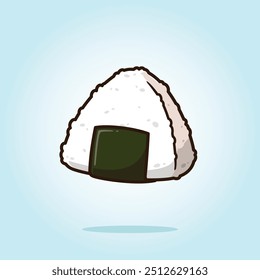 Onigiri Japanese rice ball. food vector cartoon illustration