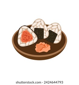 Onigiri Japanese rice balls vector illustration