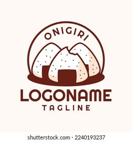 Onigiri logo template, suitable for restaurant, shop and cafe