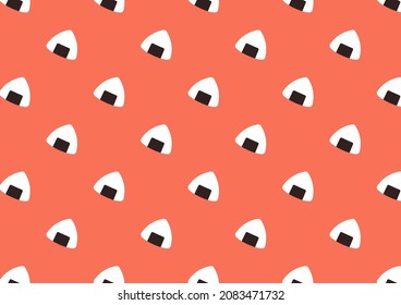 Onigiri pattern wallpaper. Onigiri on pastel background. Onigiri icon.