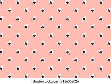 Onigiri pattern wallpaper. Onigiri on pastel background. Onigiri icon.