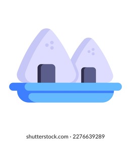 Eine Onigiri-Platte-Symbol