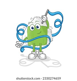 the onigiri Rhythmic Gymnastics mascot. cartoon vector