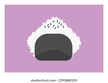 Onigiri rice. Simple flat illustration.