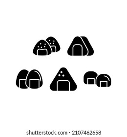 Onigiri set icon isolated on white background