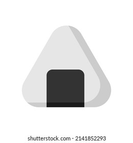 Icono vectorial de Onigiri aislado en fondo blanco