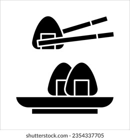Onigiri vector icon. Modern, simple flat vector illustration for website or mobile app. vector illustration on white background