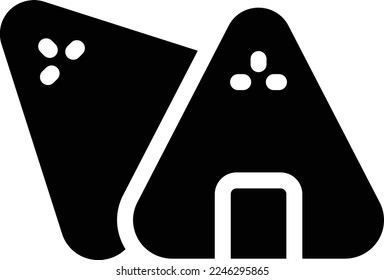 onigiri Vector illustration on a transparent background. Premium quality symbols. Glyphs vector icons for concept and graphic design. 

