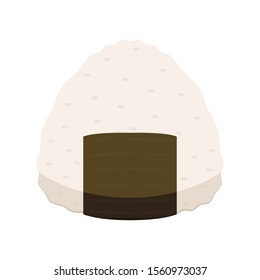 Onigiri vector. Onigiri on white background. Onigiri logo design.
