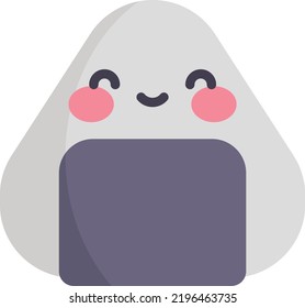 onigiri vector on white background. isolated Vector icon