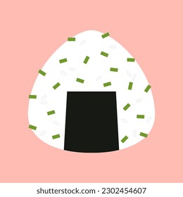 Onigiri vector. Onigiri on white background. Onigiri logo design.