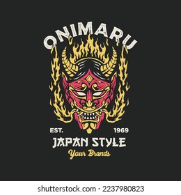 Onimaru tee graphics vector illustration.