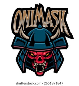 Onimask cabeça esport mascote design logotipo