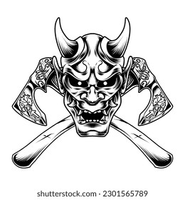 ONIMASK WITH WEAPON BESIDE HIS HEAD