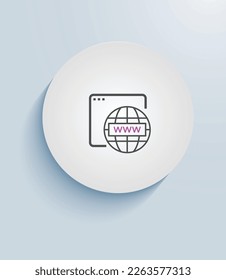 Onine Subdomains Symbol, Vektordesign