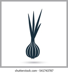 Onion agriculture crop icon. Simple design for web and mobile