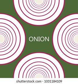 Onion background vector. free space for text. wallpaper. 