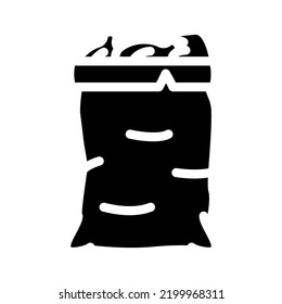 onion bag glyph icon vector. onion bag sign. isolated symbol illustration