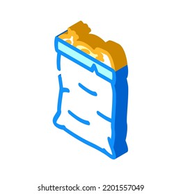 onion bag isometric icon vector. onion bag sign. isolated symbol illustration