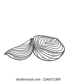 Onion bulb cut into half and quarter line icon vector illustration. Hand drawn outline parts of raw peeled onion head, halved bulb of sweet shallot for cooking, eating and seasoning vegetarian food