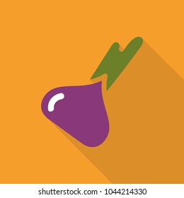 Onion bulb flat icon vector, colorful logo illustration with the shadow isolated on white