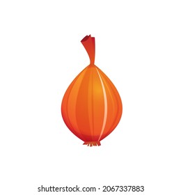Onion bulb vector illustration icon. Yellow, white onion vegetable. Isolated.