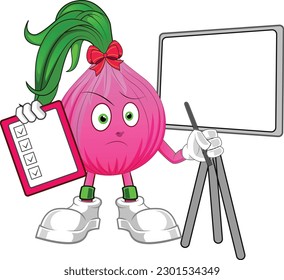 onion cartoon mascot logo design