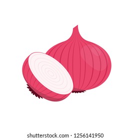 Onion cartoon vector. free space for text. wallpaper. symbol.