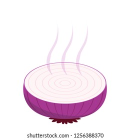 Onion cartoon vector. free space for text. wallpaper. symbol.