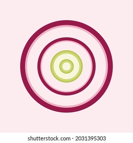 Vector de dibujos animados de cebolla. espacio libre para texto. fondo de pantalla. símbolo.