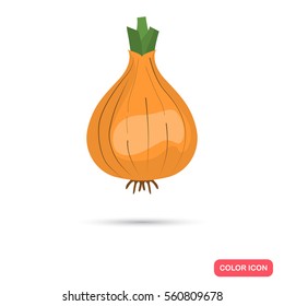 Onion color flat icon for web and mobile design