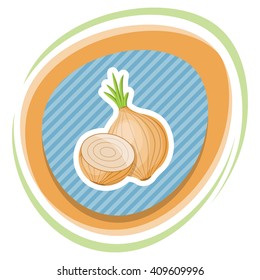 Onion colorful icon